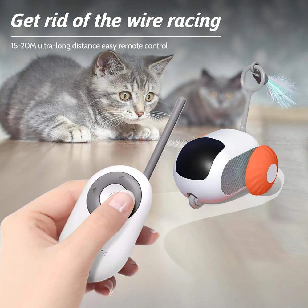 Smart Rolling Cat Toy Car – Remote-Controlled Indoor Fun