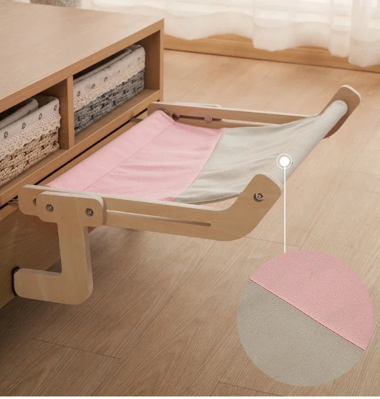Bed Lounger for Cats – Modern Wooden Comfort