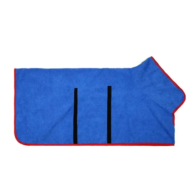 Fast-Dry Dog Towel Coat – Soft Microfiber Robe for Dogs