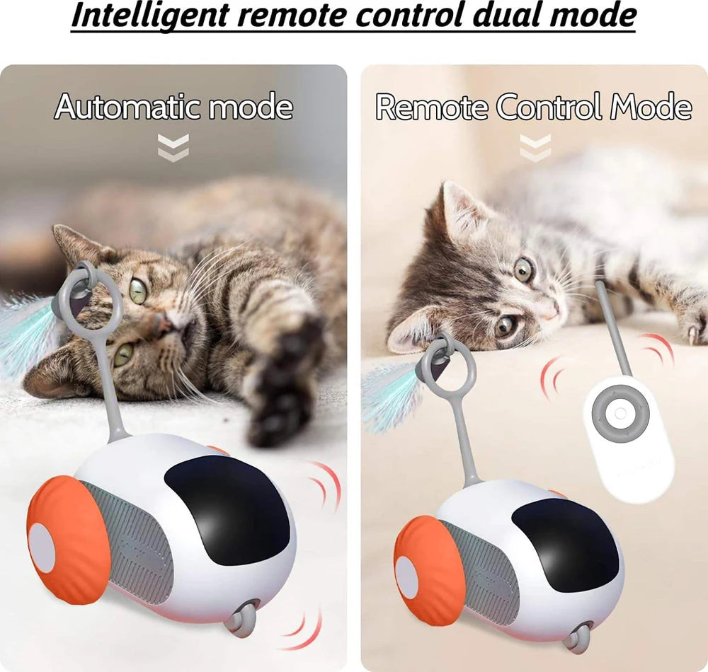 Smart Rolling Cat Toy Car – Remote-Controlled Indoor Fun