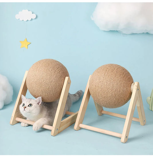 Interactive Cat Scratcher Ball – Sisal Toy for Healthy Claws