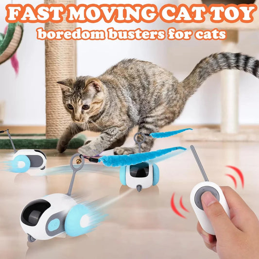 Smart Rolling Cat Toy Car – Remote-Controlled Indoor Fun