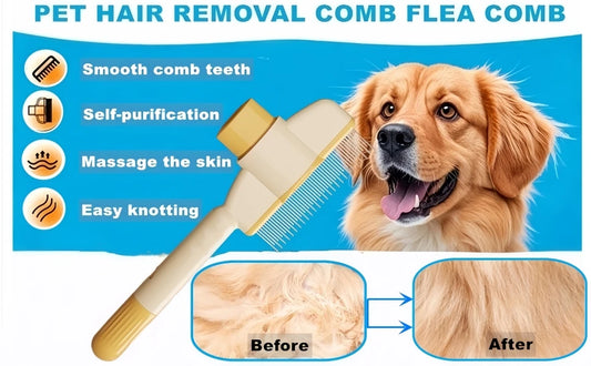 Professional Flea & Hair Removal Comb – Grooming Tool for Cats & Dogs