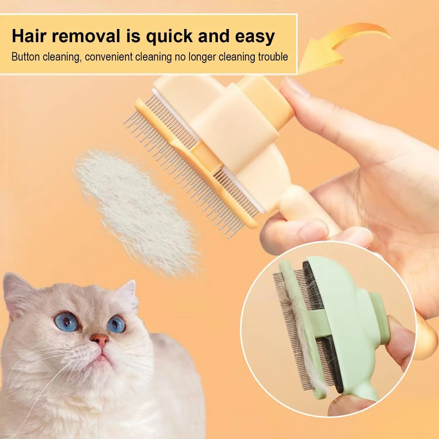 Professional Flea & Hair Removal Comb – Grooming Tool for Cats & Dogs