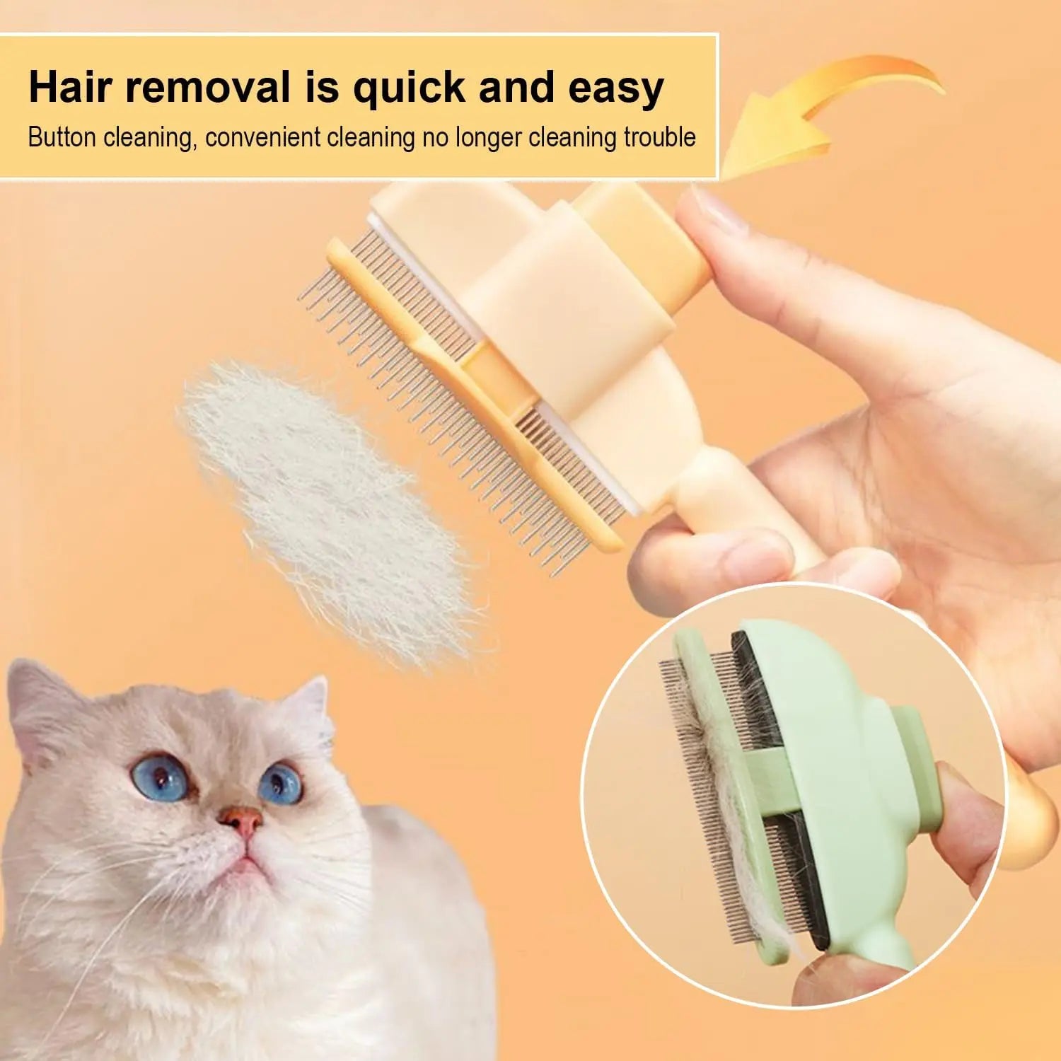 Professional Flea & Hair Removal Comb – Grooming Tool for Cats & Dogs