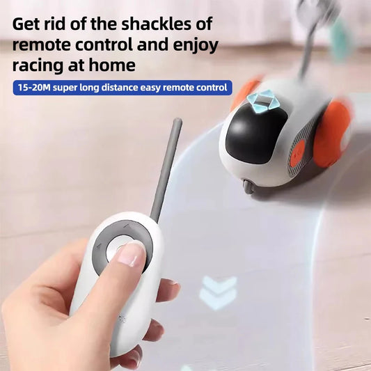 Smart Rolling Cat Toy Car – Remote-Controlled Indoor Fun