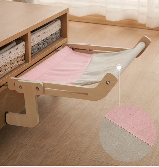 Bed Lounger for Cats – Modern Wooden Comfort