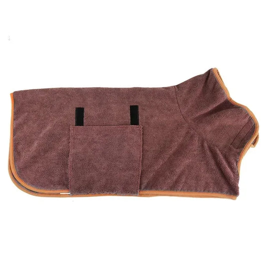 Fast-Dry Dog Towel Coat – Soft Microfiber Robe for Dogs