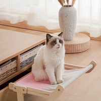 Bed Lounger for Cats – Modern Wooden Comfort