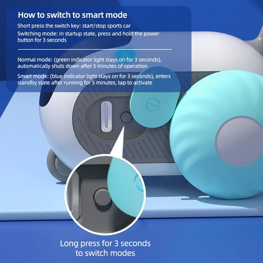 Smart Rolling Cat Toy Car – Remote-Controlled Indoor Fun