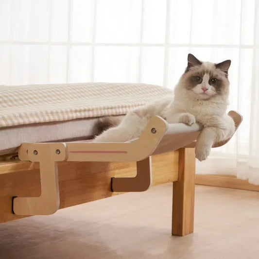 Bed Lounger for Cats – Modern Wooden Comfort