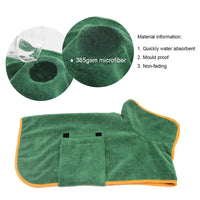 Fast-Dry Dog Towel Coat – Soft Microfiber Robe for Dogs