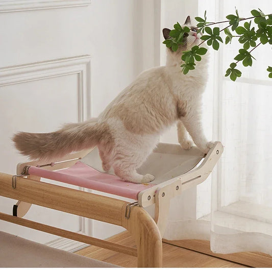 Bed Lounger for Cats – Modern Wooden Comfort
