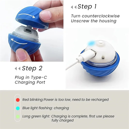 Smart Bouncing Pet Ball – USB Rechargeable Interactive Toy