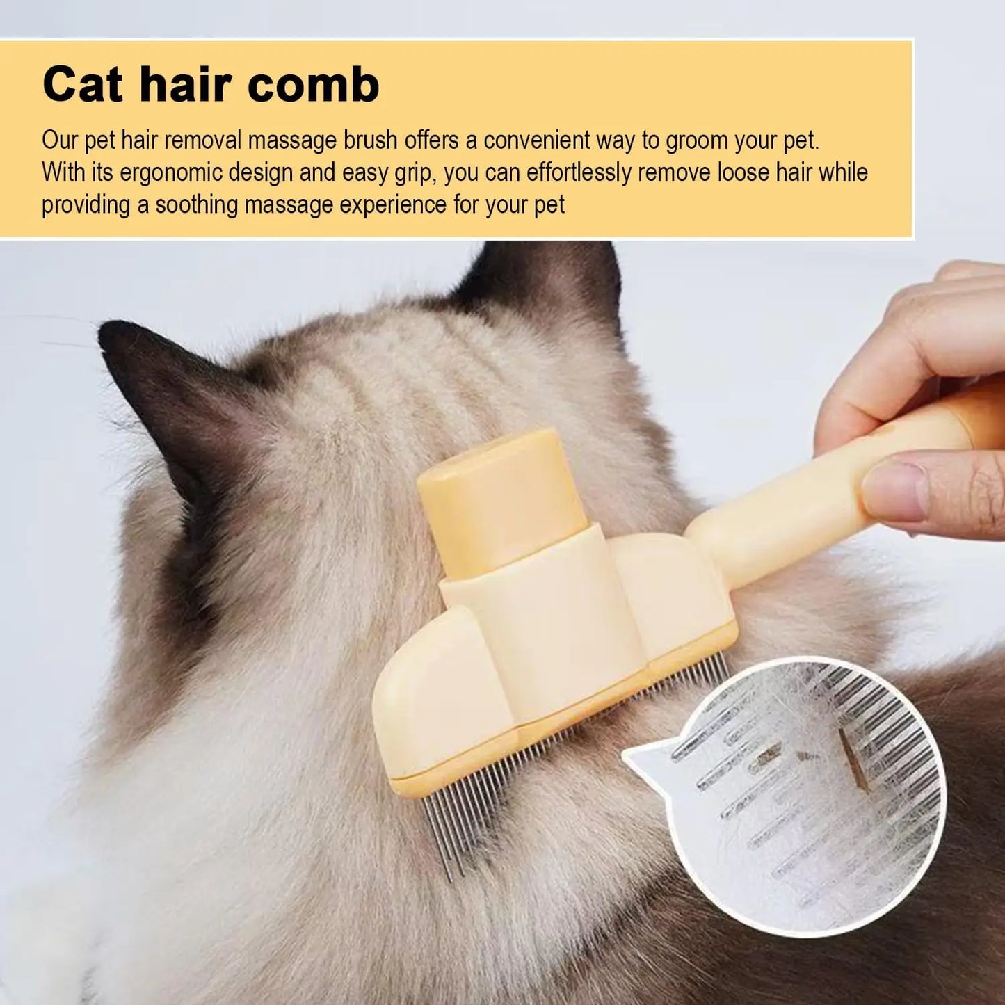 Professional Flea & Hair Removal Comb – Grooming Tool for Cats & Dogs