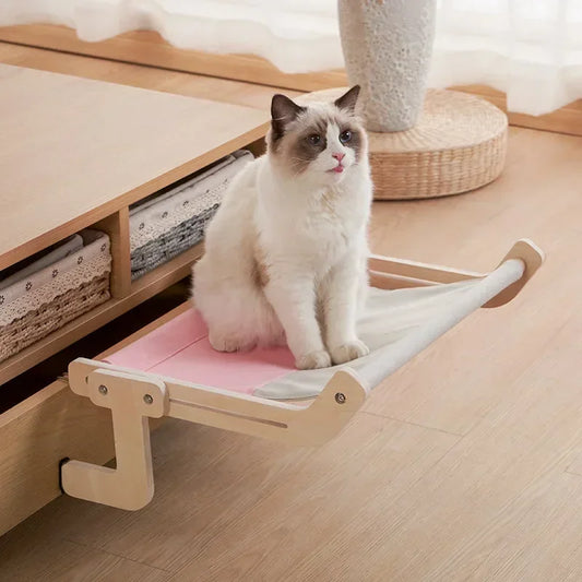 Bed Lounger for Cats – Modern Wooden Comfort