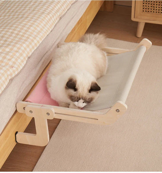 Bed Lounger for Cats – Modern Wooden Comfort