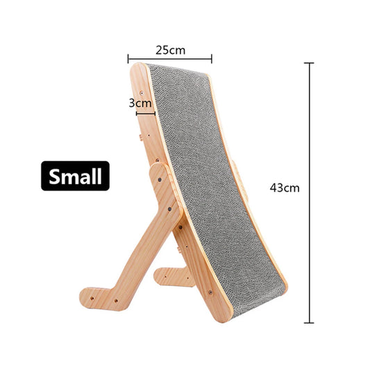 3-in-1 Wooden Cat Scratcher – Bed, Toy & Nail Grinder in One