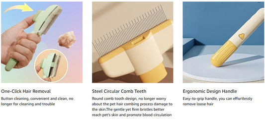 Professional Flea & Hair Removal Comb – Grooming Tool for Cats & Dogs