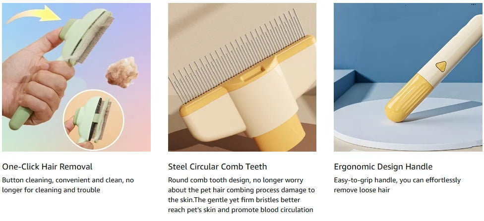 Professional Flea & Hair Removal Comb – Grooming Tool for Cats & Dogs