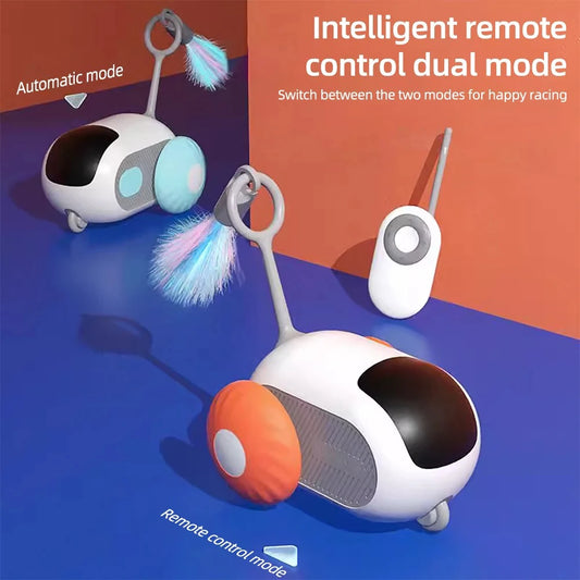 Smart Rolling Cat Toy Car – Remote-Controlled Indoor Fun