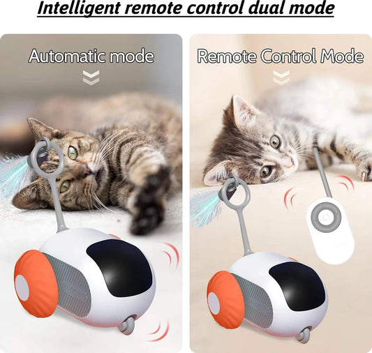 Smart Rolling Cat Toy Car – Remote-Controlled Indoor Fun